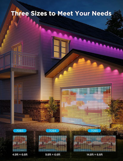 Smart LED Lights 2m x 150cm RGBIC Curtain Type