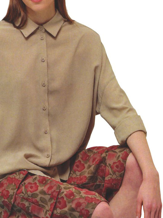 Women's Long Sleeve Shirt Beige