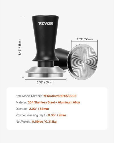 Vevor Πατητήρι με Επίπεδη Επιφάνεια 53mm σε Μαύρο Χρώμα