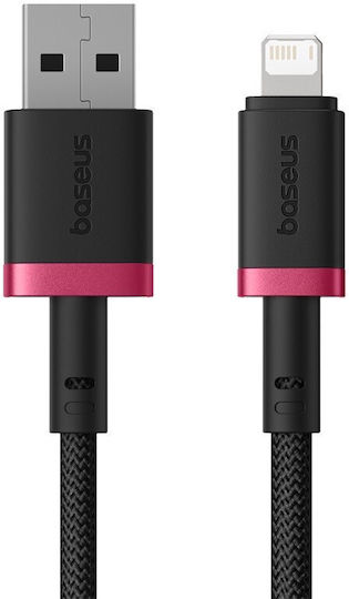 Baseus Dura Плетена USB-A към Lightning кабел 20W Черен 1м (P10377801U01-01)