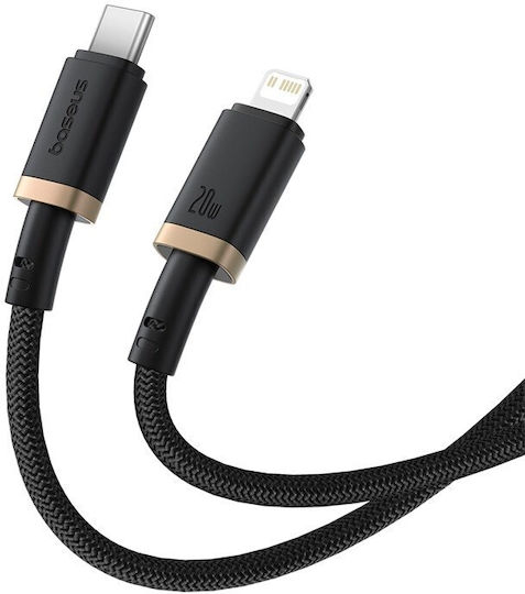 Baseus Dura Braided USB-C to Lightning Cable 20W Μαύρο 2m P10377800U01-02