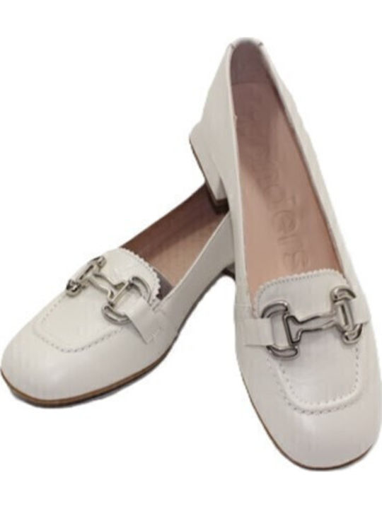 Pantofi cu toc Albe