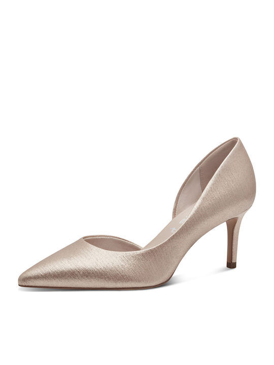 Pumps mit mittelhohem Absatz Champagne