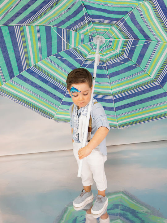 Baptism Suit for Boy David Sky Blue-White 1717 Bambolino Bmb-1717
