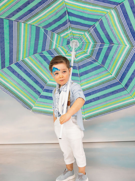 Baptism Suit for Boy David Sky Blue-White 1717 Bambolino Bmb-1717