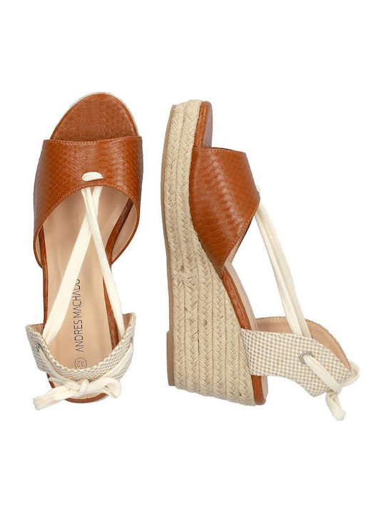 Women's Ankle Strap Platforms Tabac Brown