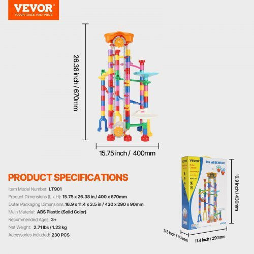 Vevor Plastic Construction Toy for Children 3+ years+ Years