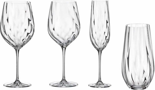 Crystal Bohemia Set of Glasses for White and Red Wine made of Crystal Stemmed 480ml 24pcs