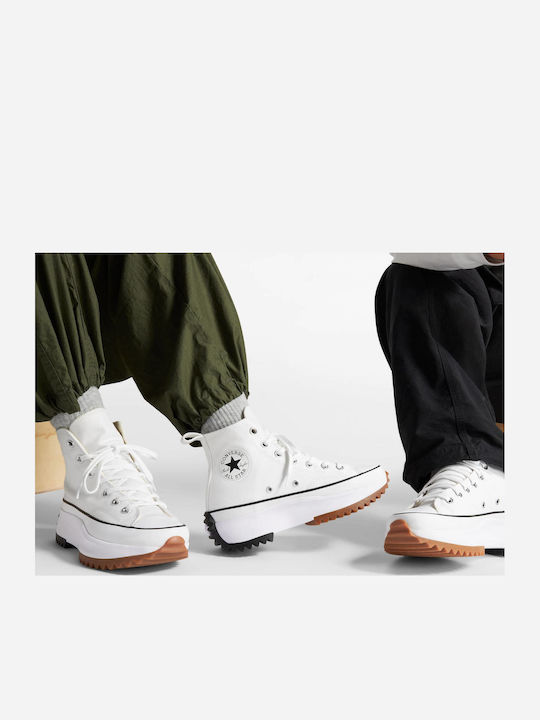 Converse Run Star Hike Flatforms Sneakers White / Black / Gum Converse Run Star Hike Flatforms Sneakers White / Black / Gum