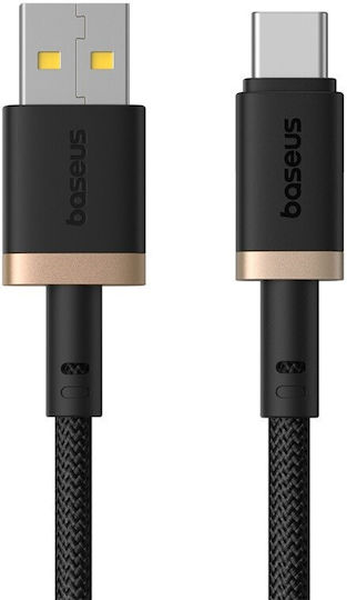 Baseus Dura Braided USB 2.0 Cable USB-C male - USB-A 60W PD Μαύρο 2m P10377802U01-02