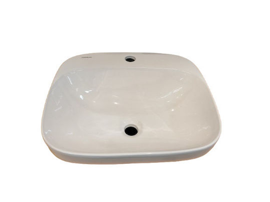Шкаф за баня Furnibath F61 Cement 7743 с вградена мивка и огледало