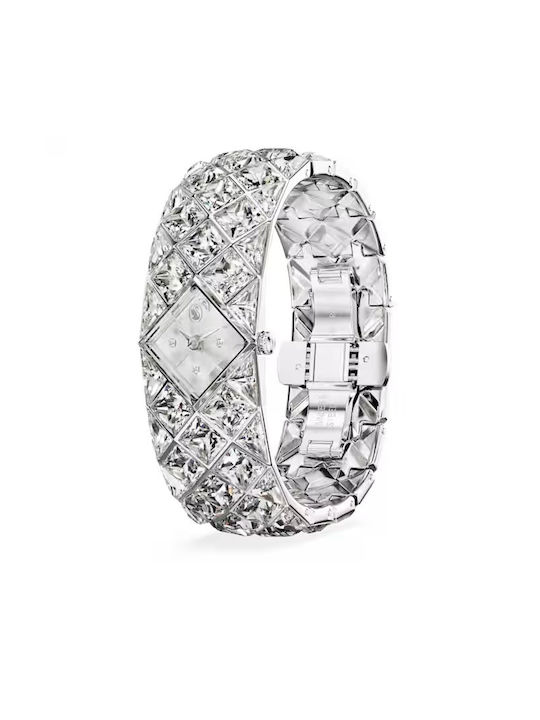 Swarovski Γυναικείο Ρολόι 20.5mm Μπαταρίας με Ασημί Μεταλλικό Μπρασελέ