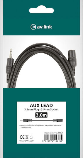 Av Link 3.5mm Stereo Extension Lead 3.0m 112.042uk