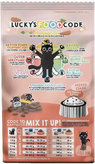 Lucky Lou Futter Code Sensitiv Rind & Frisches Pferd 1,7kg