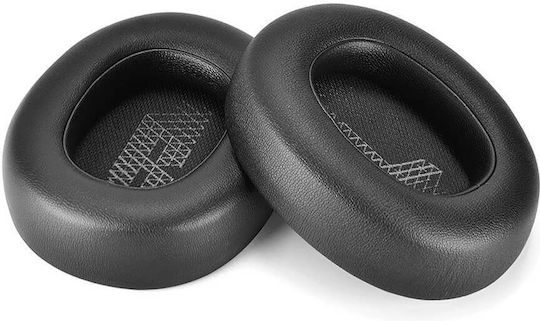 Set 2 Perne pentru Urechi Edman Jbl E65bt E65btnc Duet Nc Live 650btnc Live 660btnc 650 750nc V710 Piele Ecologică Neagră
