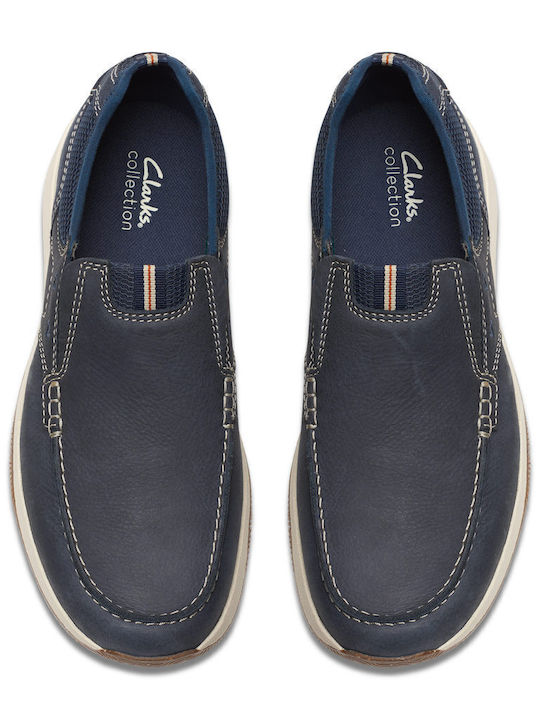Sailview Step Δερμάτινα Ανδρικά Casual Παπούτσια Μπλε