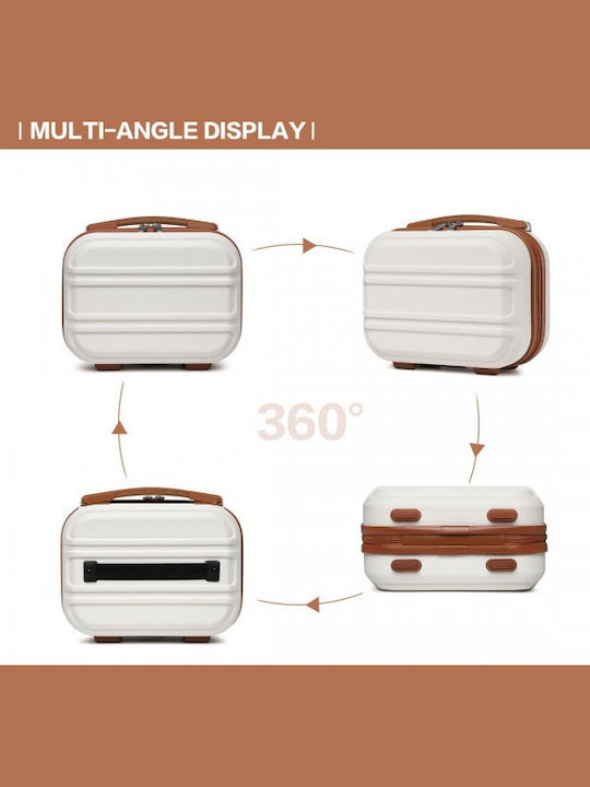 Miss Lulu Lightweight Hard Shell Abs Vanity Case Cream