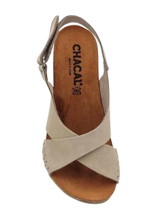 Leather Sandals Beige
