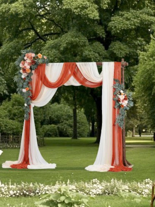 Vevor Artificial Wedding Flower Set Orange 2 Flowers & 3 Fabrics Hlgmhtj5jtcsi16lqv0