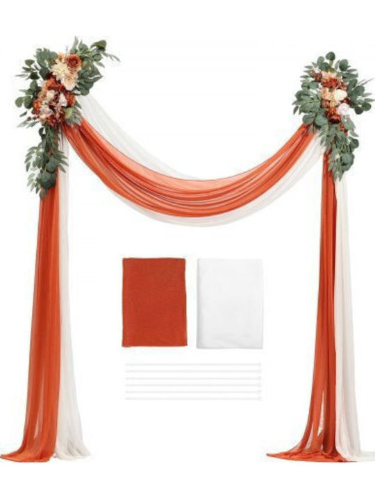 Vevor Artificial Wedding Flower Set Orange 2 Flowers & 2 Fabrics Hlgmhtj4jtcs7o0mfv0