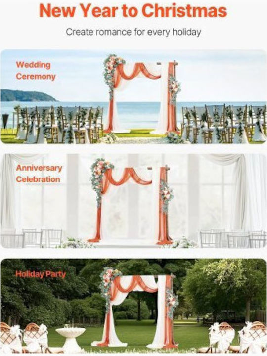 Vevor Artificial Wedding Flower Set Orange 2 Flowers & 3 Fabrics Hlgmhtj5jtcsi16lqv0