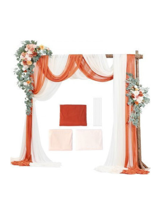 Vevor Artificial Wedding Flower Set Orange 2 Flowers & 3 Fabrics Hlgmhtj5jtcsi16lqv0
