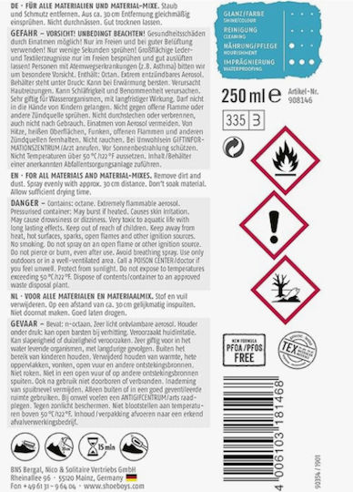 BNS Σπρέι Αδιαβροχοποίησης 250ml 250gr 30cm