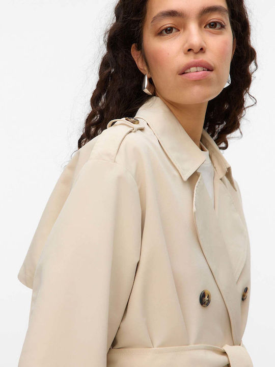 Women's Ecru Trench Coat