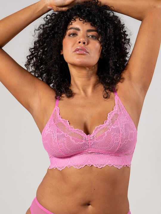 Поддържащ дантелен сутиен Candy Pink