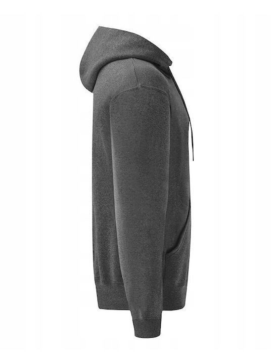 Fruit of the Loom Unisex Διαφημιστικό Φούτερ Μακρυμάνικο Dark Heather Grey
