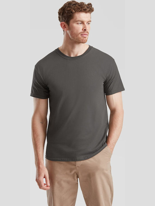 Fruit of the Loom Unisex Διαφημιστικό T-shirt Κοντομάνικο Light Graphite