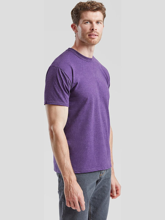 Fruit of the Loom Valueweight Unisex Short Sleeve Promotional T-Shirt Heather Purple