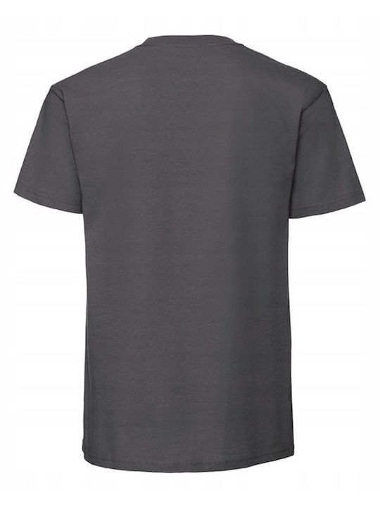 Fruit of the Loom Unisex Διαφημιστικό T-shirt Κοντομάνικο Light Graphite