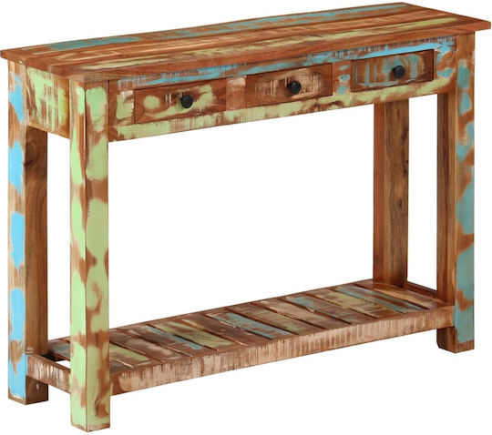 Solid Wood Console Table Coffee L110xW30xH76cm