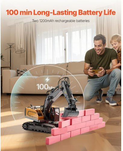 Vevor Teleghidat Excavator Portocaliu