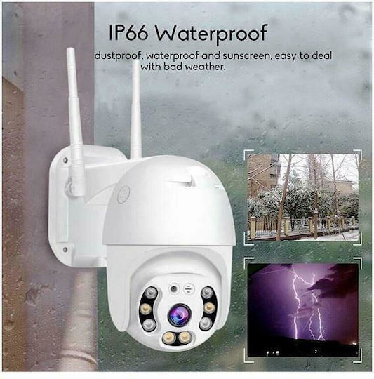 ACP 2050602 IP Камера за наблюдение Wi-Fi Full HD 1080p Водоустойчива с Двупосочна Комуникация и Обектив 3.6мм