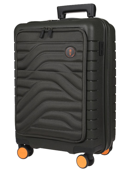 Bric's Milano Kabinenreisekoffer Weichschalen Olive mit 4 Räder Höhe 55cm