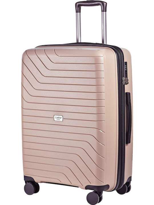 Lavor Βαλίτσες Ταξιδιού Σκληρές Beige με 4 Ρόδες Σετ 3τμχ