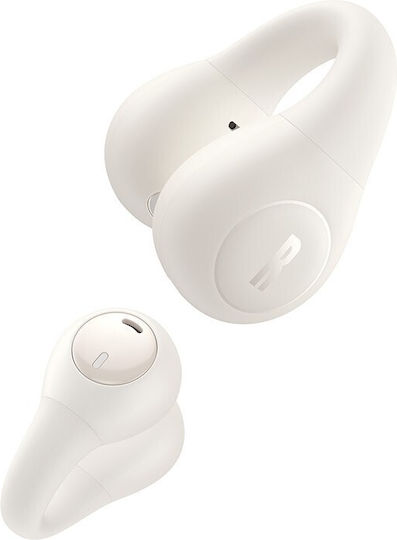 Baseus Bass 15 Clip Open Ear Bluetooth Handsfree Earphones with Charging Case White