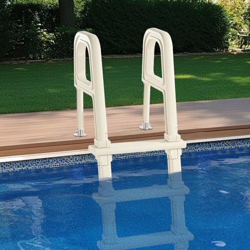 Vevor Pooltreppe aus Kunststoff Weiß