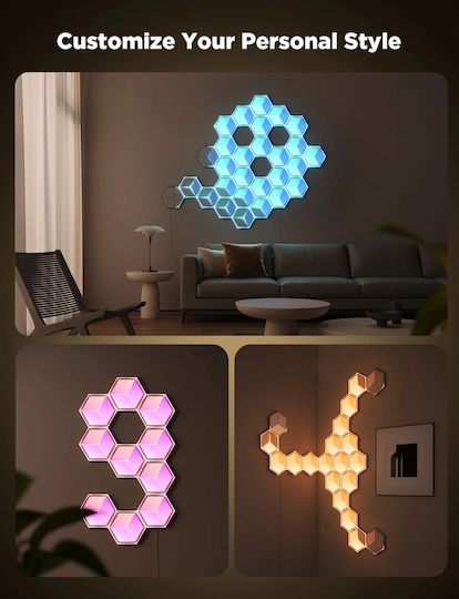 Govee Gaming Wall Glide Hexa Ultra Light Panels 7pcs Eu H606a