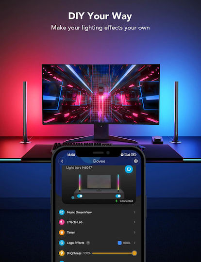 Govee Gaming Smart Rgbic Light Bars H6047