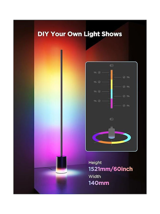 Govee Lamp Floor Smart Rgbicww Supports Matter Floor Lamp 2 Black