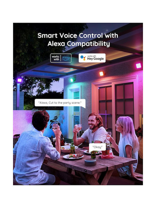 Govee Außen LED RGBICWW Smarte Flutlicht 4er Pack H7060