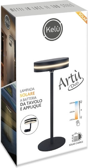 Lampa Kelu Artu Duo Solar Usb Reîncărcabilă 150lm 4000mah Negru
