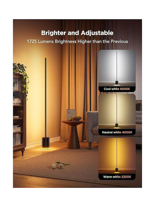 Govee Lamp Floor Smart Rgbicww Supports Matter Floor Lamp 2 Black