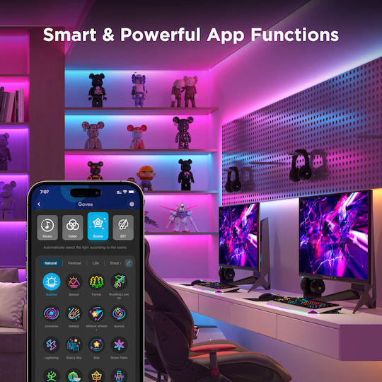 Govee LED Strips RGBIC Smart Wi-Fi Bluetooth with Protective Coating