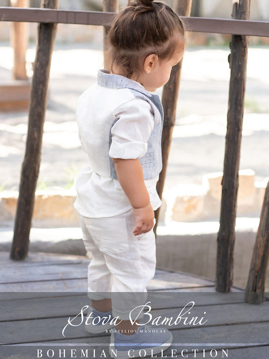 Stova Bambini Βαπτιστικό Κοστούμι Λευκό 6τμχ