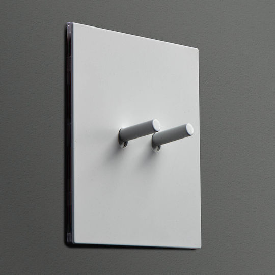 Whitelux Metal Switch Vichema 2gang 2way 10a Matte White