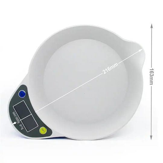 Automatic Dog and Cat Bowl from ABS Plastic 21.5x16.5x6.5cm with Scale